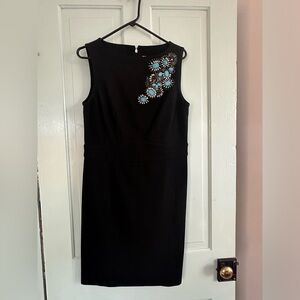 Tory Burch Sheath Dress with Beautiful Embroidered Detail - Size Medium